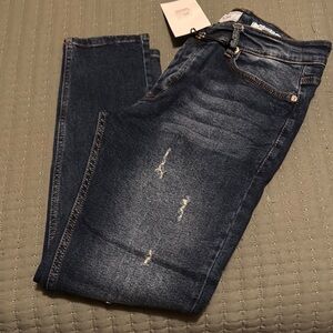 DNM Oscar Men's Skinny Fit Jeans - Dark Blue